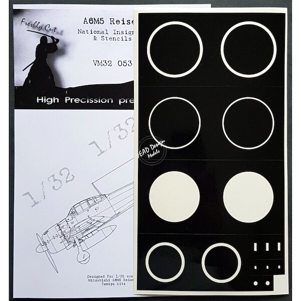 Mitsubishi A6M5 Reisen National Insignias and stencils Mask (Tamiya)  VM32053