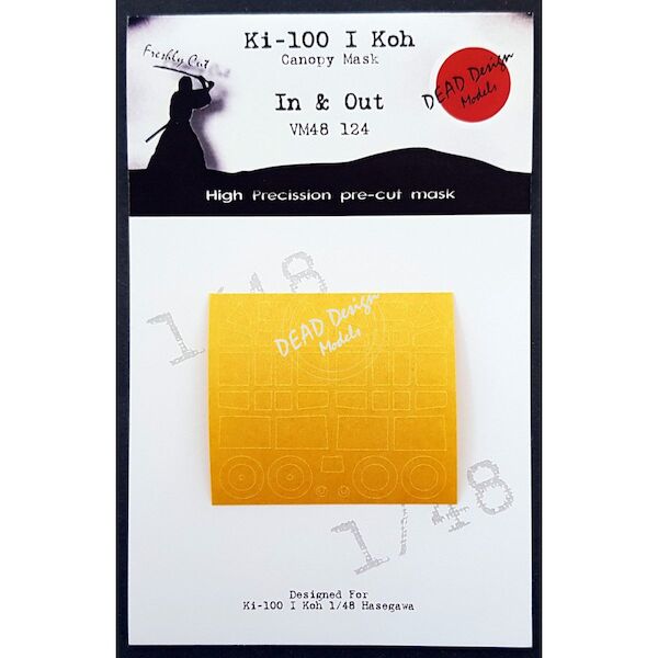 Kawasaki Ki100-1 Koh 'Tony' Razorback Canopy mask in- and outside (Hasegawa ) VM48124