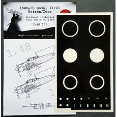 Mitsubishi A6M2a/b Model 21/22 Reisen 'Zero' National Insignia with White outline mask (Eduard) VM48139