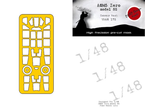 Mitsubishi A6M5b Model 52 Reisen 'Zero' Canopy mask (Fine Molds) VM48175