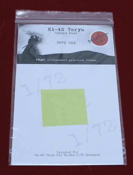 Kawasaki Ki45 Toryu Kai, Ko, Hei "Nick" Canopy masks (Hasegawa) VM72004