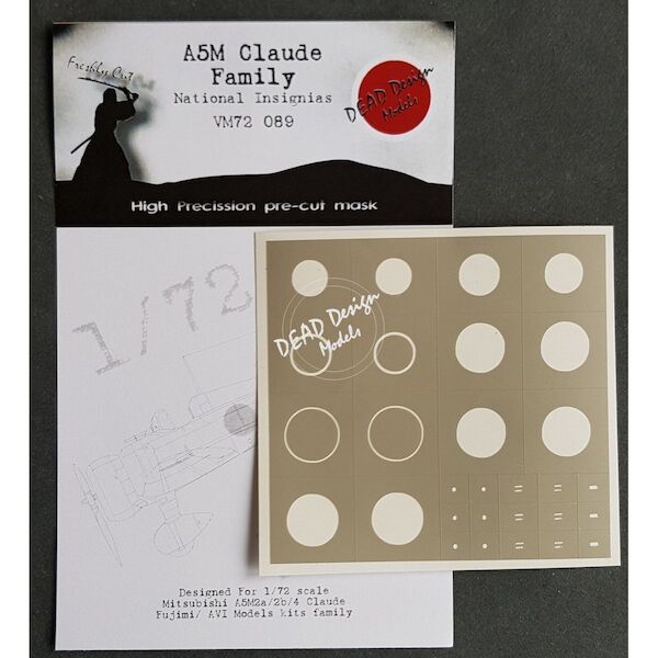 Mitsubishi A5M4 'Claude' Family National Insignia masks VM72089