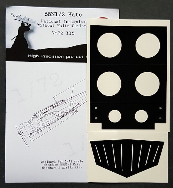 Nakajima B5N-1/2 "Kate" National Insignia without white outline Mask (Hasegawa) VM72115