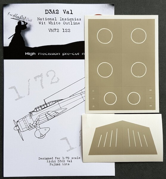 Aichi D3A-2"Val" National Insignia with white outline masks (Fujimi, Cyber Hobby) VM72122