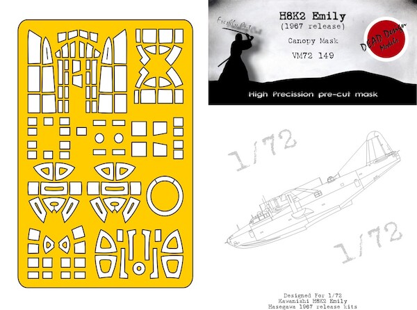 Kawanishi H8M2 "Emily" mask (Hasegawa - old 1967 release) VM72149