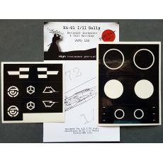 Nakajima K21 I/II Donryu "Sally" National Insignia & Unit Markings masks (Revell, Takara) VM72151