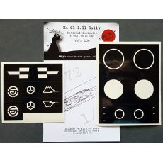 Nakajima K21 I/II Donryu "Sally" National Insignia & Unit Markings masks (Revell, Takara)  VM72151