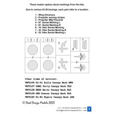 Kawasaki Ki30 "Ann" National Markings and Insignia masks (AZ, KP, Pavla-Model)  VM72180