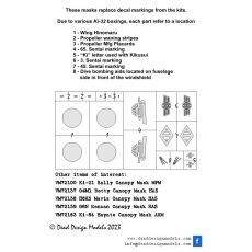 Kawasaki Ki32 "Mary" Natinal Markings and Insignia masks (A-Model)  VM72181