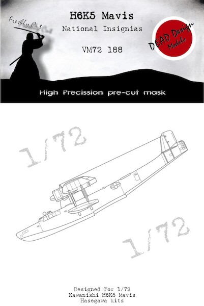 Kawanishi H6K5 "Mavis" National Markings and Insignia masks (Hasegawa) VM72188
