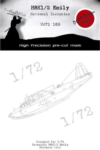 Kawanishi H8K1/2 "Emily" National Markings and Insignia masks (Hasegawa) VM72189
