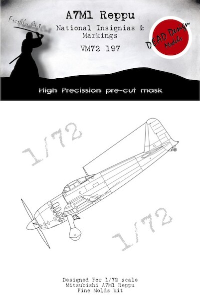 Mitsubishi A7M1 Reppu "Sam" National Insignia & Markings Mask (Fine Molds) VM72197