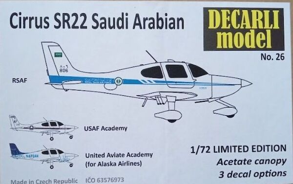 Cirrus SR22 (Saudia Arabia Air Force, USAF Academy, Alaska Airlines) (LAST STOCK) DCR72026