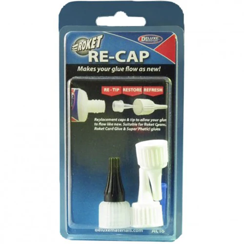 Roket ReCap, replacement Caps and tip. Makes your glue flow as new Ac16