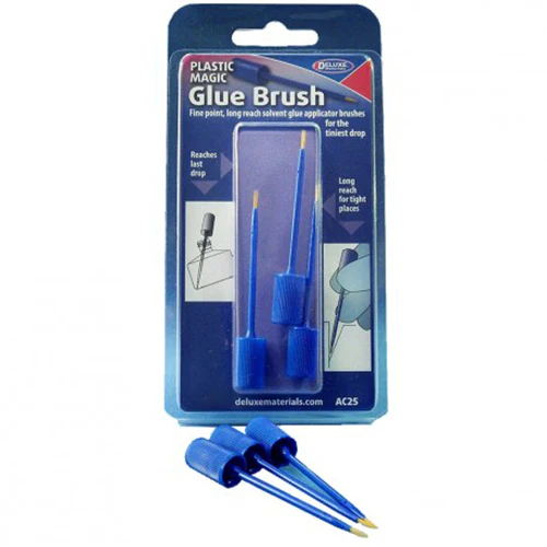 Plastic Magic Glue brush, Long reach glue applicator brushes (3x)  Ac25