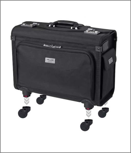 Pilot Case Airliner (with trolley function and detachable front bag and removable wheels) DESIGN BAG2023