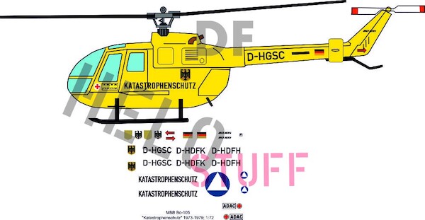 Bolkow Bo105C "Katastrophenschutz bis 1979"  DF10132