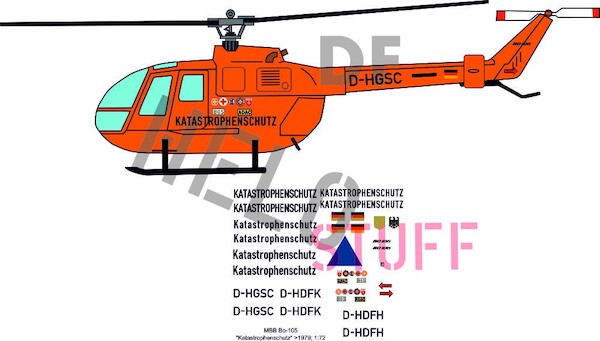 Bolkow Bo105C "Katastrophenschutz ab 1979" DF10232