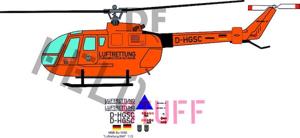 Bolkow Bo105S "Luftrettung" DF10548