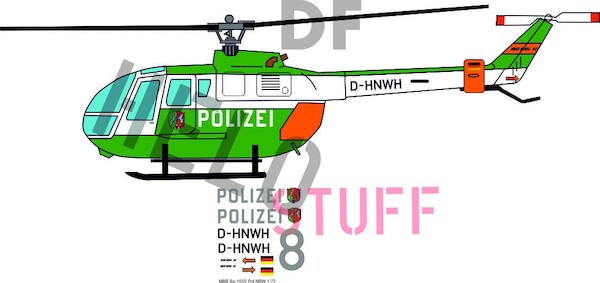 Bolkow Bo-105S "Polizei Nordrhein Westfalen" DF20972
