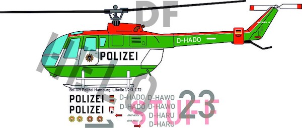 Bolkow Bo-105S "Polizei Hamburg" DF21132