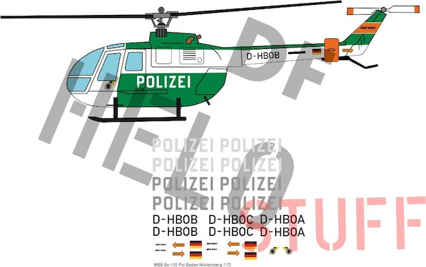 Bolkow Bo-105C "Polizei Baden-Wrttemberg"  DF21432
