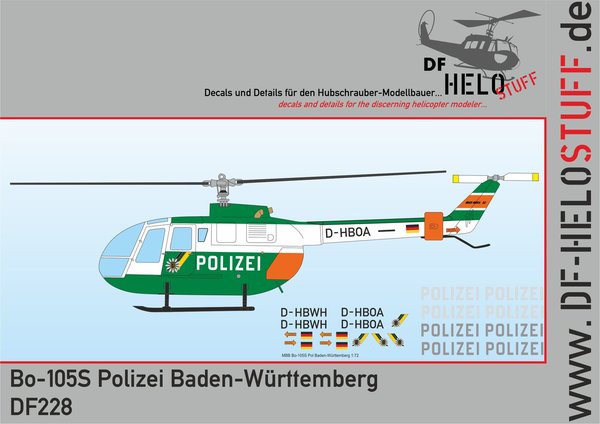 Bolkow Bo-105C "Polizei Baden-Württemberg" DF22872