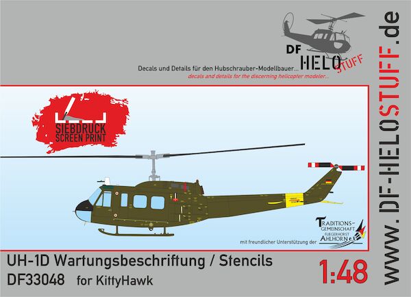 Bell UH-1D Stencils / Wartungsbeschriftungen (Kittyhawk)  DF33048