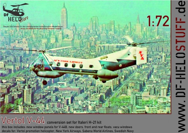 Vertol V44B Conversion Set for Italeri Kit (Swedish Navy, New York Airways, Sabena)  DF80772