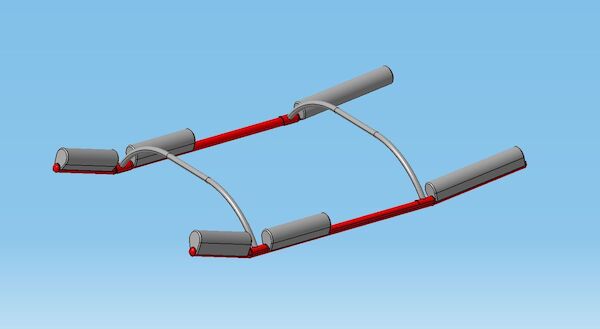 High Skids with Floats for Bell 412 (Italeri) (BACK IN STOCK) DF82372