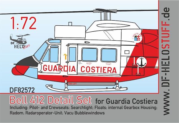 Detailset Agusta Bell AB 412 Guardia Costiera  (Italeri)  DF82572