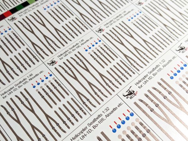 3D-Decals Seatbelts UH1D, Bo-105, Alouette etc… DF82932