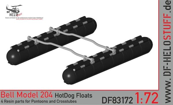 Pontoon Floats für Bell 204 (Italeri) Also used on Dutch Navy UH1B DF83172