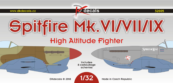 Supermarine Spitfire MKVI, MKVII, MKIX High Altitude Fighter DK32005