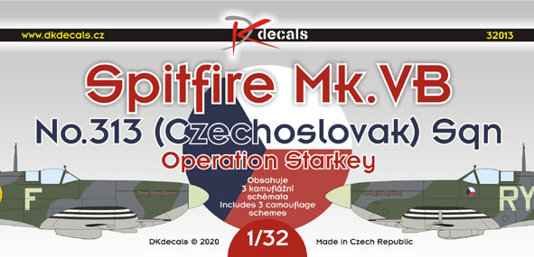 Spitfire Mk.VB No 313(Czechoslovak) Sq 'Operation Starkey (3 camo schemes)  DK32013