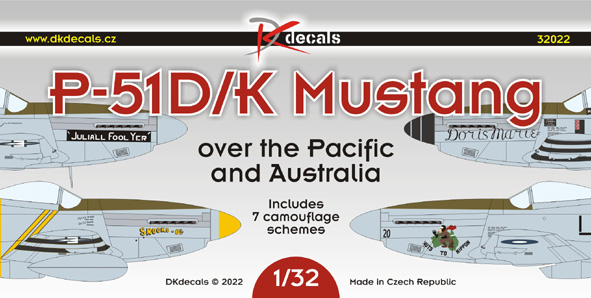 P-51D/K Mustang over the Pacific and Australia (7 camo schemes) DK32022