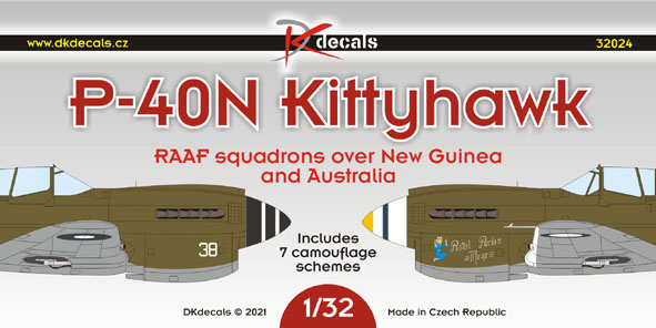 P40N Kittyhawk MKIV in RAAF squadrons over New Guinea and Australia (7 camouflage Schemes) DK32024
