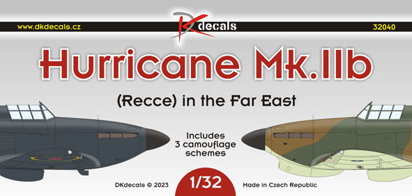 Hurricane Mk.IIB (Recce) in the Far East (3 camo schemes) DK32040