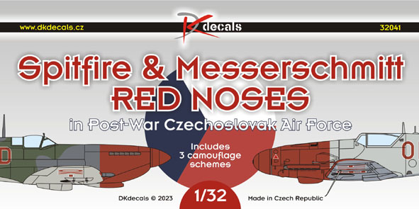 Spitfire & Messerschmitt Red Noses, in Post war Czechoslovak Air Force ( 3  Canmo schemes)  DK32041