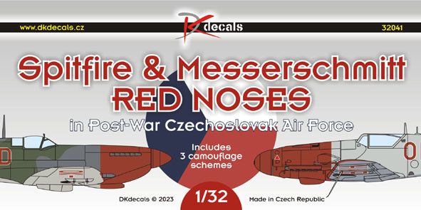 Spitfire & Messerschmitt Red Noses, in Post war Czechoslovak Air Force ( 3 Canmo schemes) DK32041