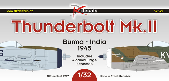 Thunderbolt MKII Burma - India 1945 (4 camo schemes)  DK32045