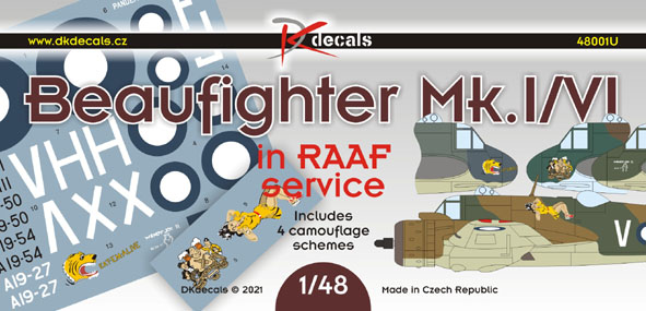 Beaufighter Mk.I/VI in RAAF service (4 schemes) (Updated) DK48001U