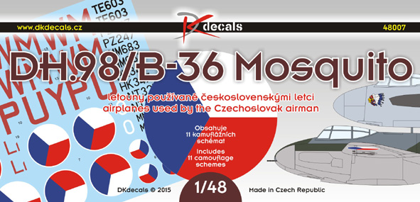 DH98/B-36 Mosquito as used by Czechoslovak Airmen (11 Schemes) DK48007