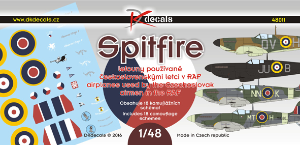 Spitfires of the Czechoslovak pilots in the RAF (18 camo schemes) DK48011