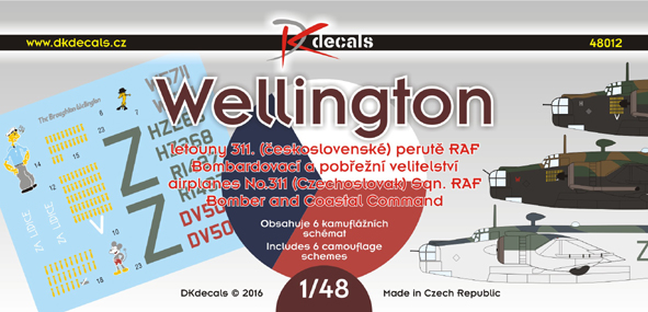 Wellingtons of No.311.(Czechoslovak)Ssq, RAF Bomber and Coastal Commands (6 camo schemes)  DK48012