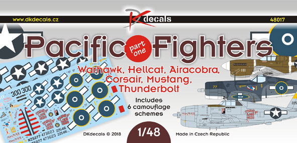 Pacific Fighters Pt.1: Warhawk, Hellcat, Airacobra, Corsair, Mustang, Thunderbolt (6 camo schemes) DK48017