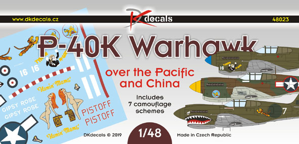 Curtiss P40K Warhawk over the Pacific and China (7 camo schemes) DK48023