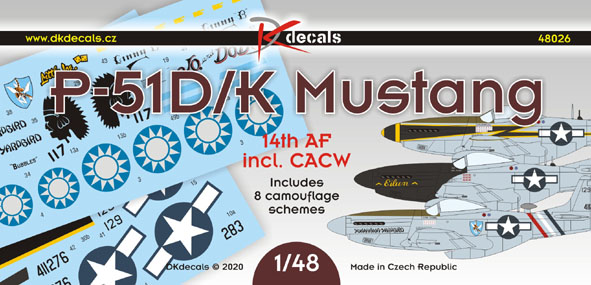 P51D/K Mustang (14th AF and CACW) (8 camo schemes) DK48026