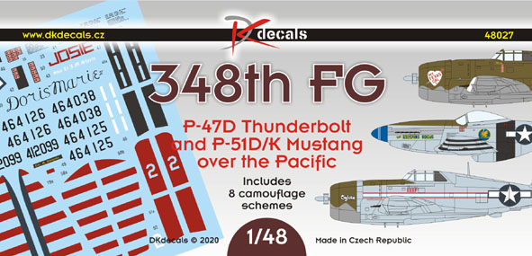 348th FG p47D Thunderbolt and P51D/K Mustang over the Pacific (8 camo schemes) DK48027