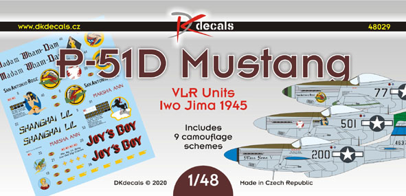 P51D Mustang (Very Long range P51 Units Iwo Jima 1945 (9 Schemes)  DK48029
